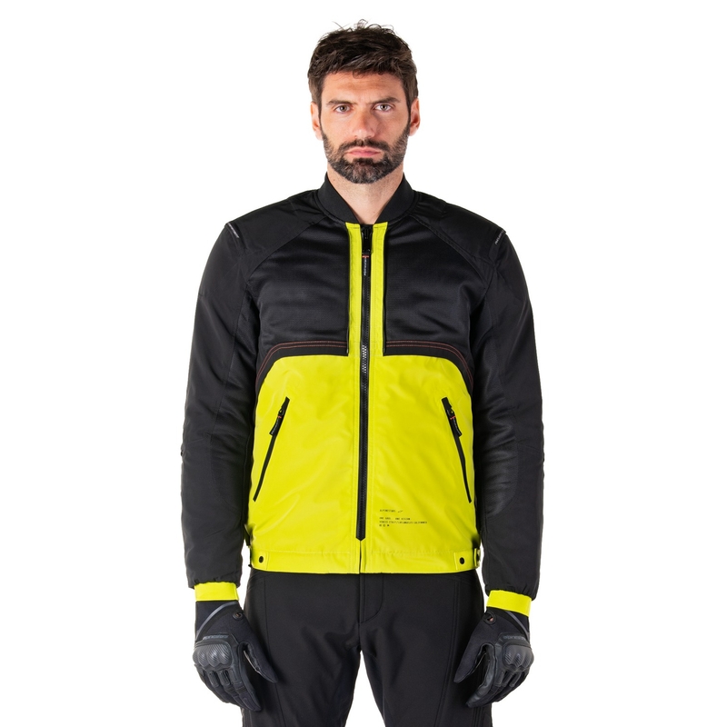 Giacca moto Alpinestars Mootant Waterproof Parka nero-giallo fluo