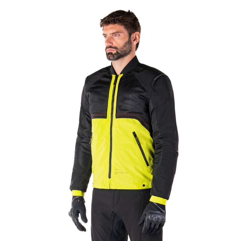 Giacca moto Alpinestars Mootant Waterproof Parka nero-giallo fluo