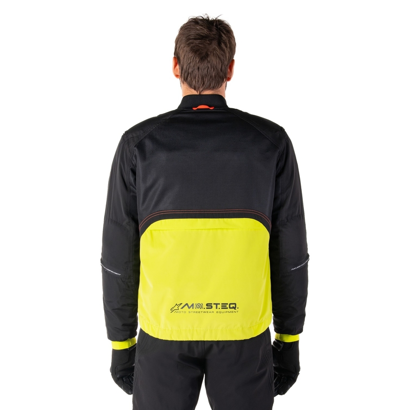 Giacca moto Alpinestars Mootant Waterproof Parka nero-giallo fluo