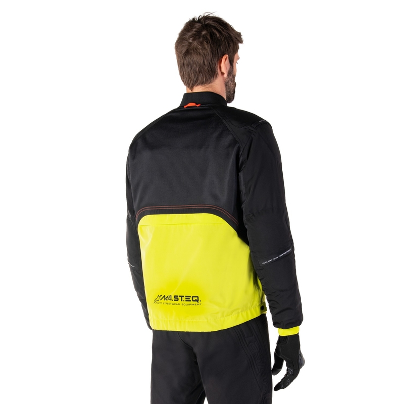 Giacca moto Alpinestars Mootant Waterproof Parka nero-giallo fluo