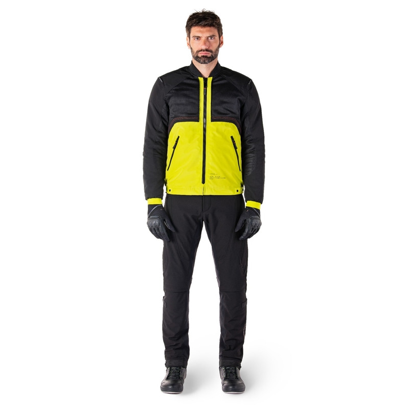 Giacca moto Alpinestars Mootant Waterproof Parka nero-giallo fluo