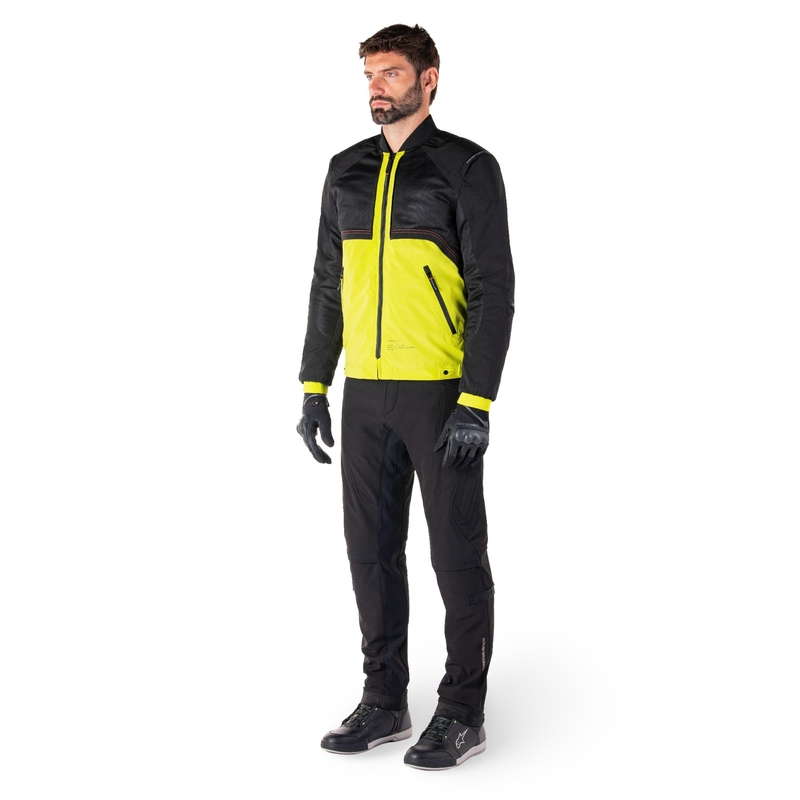 Giacca moto Alpinestars Mootant Waterproof Parka nero-giallo fluo