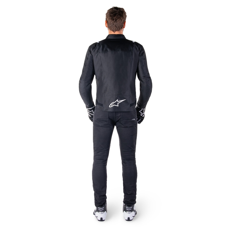 Giacca moto impermeabile Alpinestars T-SPS 2 nero-bianco