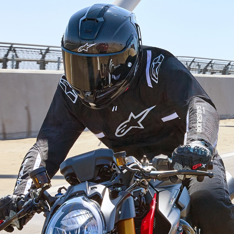 Giacca moto impermeabile Alpinestars T-SPS 2 nero-bianco
