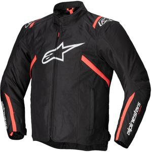 Giacca moto impermeabile Alpinestars T-SPS 2 nero-bianco-rosso fluo