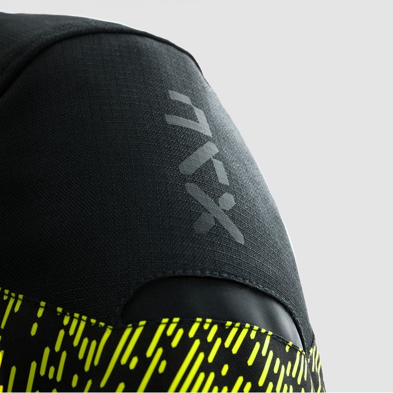 Giacca da motociclista Rebelhorn Jax nero-giallo fluo