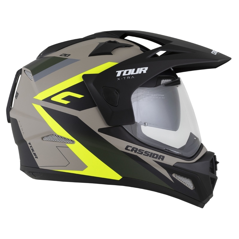 Casco enduro Cassida Tour 2.0 X-tra sabbia opaco-giallo fluo-verde-nero