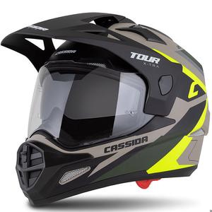 Casco enduro Cassida Tour 2.0 X-tra sabbia opaco-giallo fluo-verde-nero