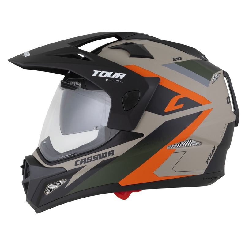 Casco enduro Cassida Tour 2.0 X-tra sabbia opaco-arancio-verde-nero