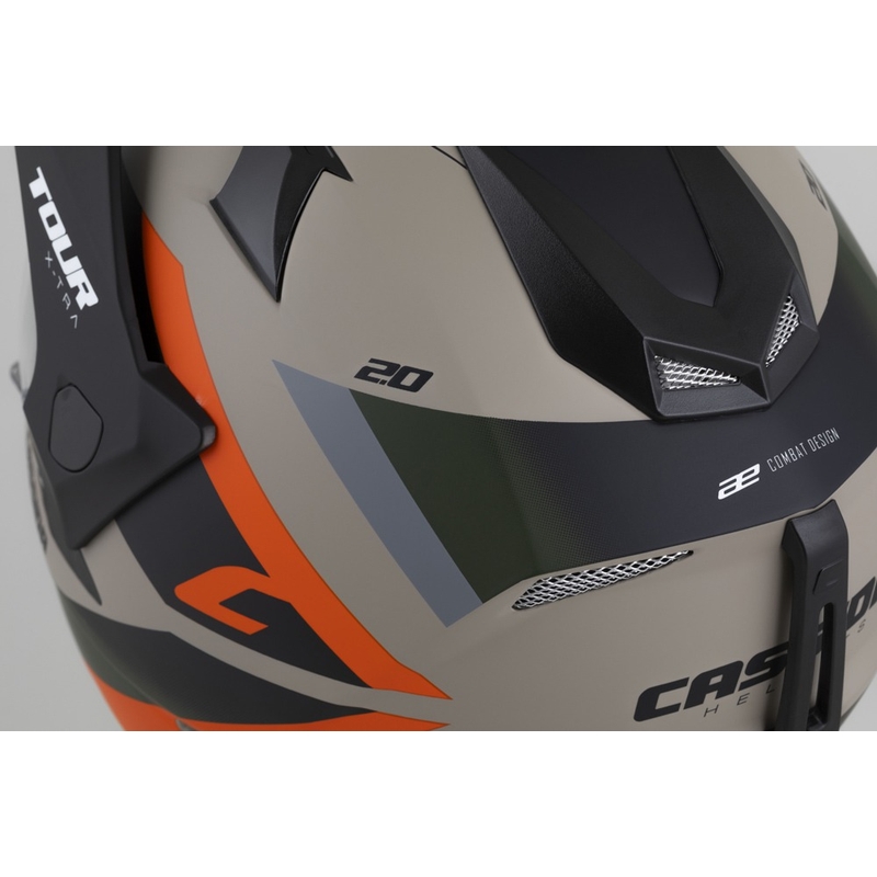 Casco enduro Cassida Tour 2.0 X-tra sabbia opaco-arancio-verde-nero
