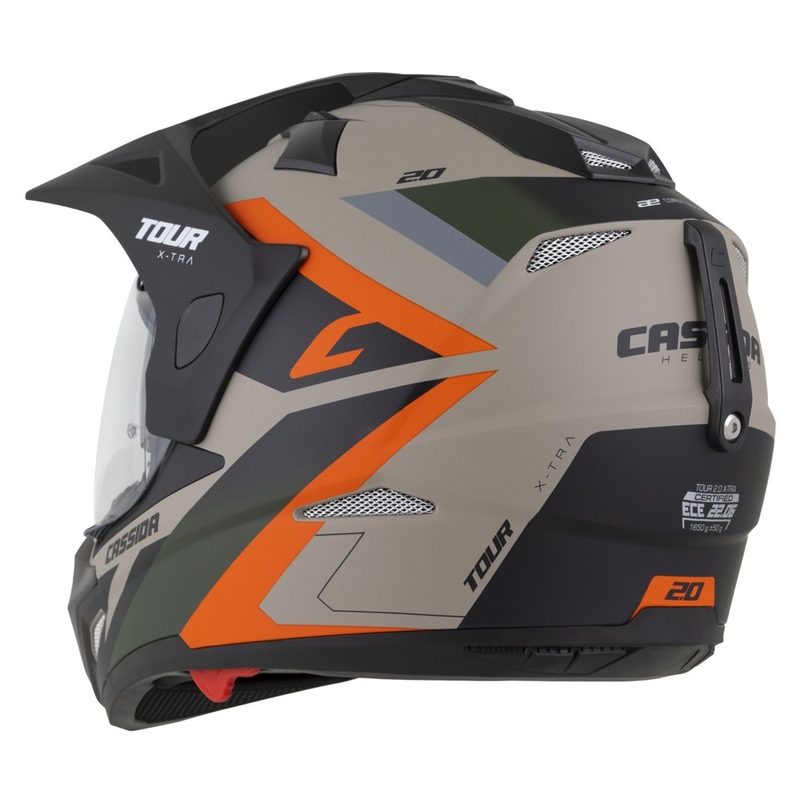 Casco enduro Cassida Tour 2.0 X-tra sabbia opaco-arancio-verde-nero
