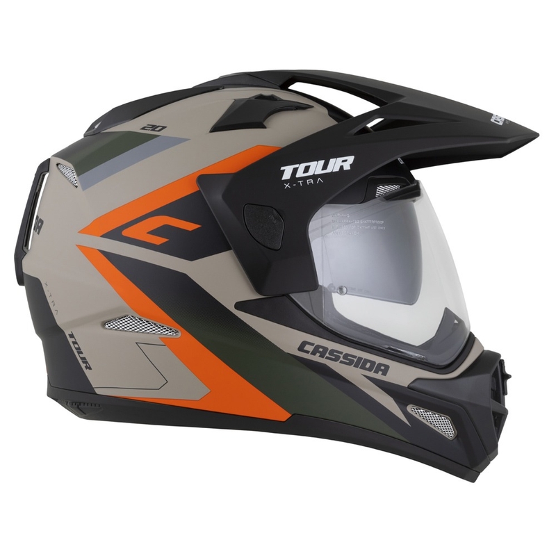 Casco enduro Cassida Tour 2.0 X-tra sabbia opaco-arancio-verde-nero