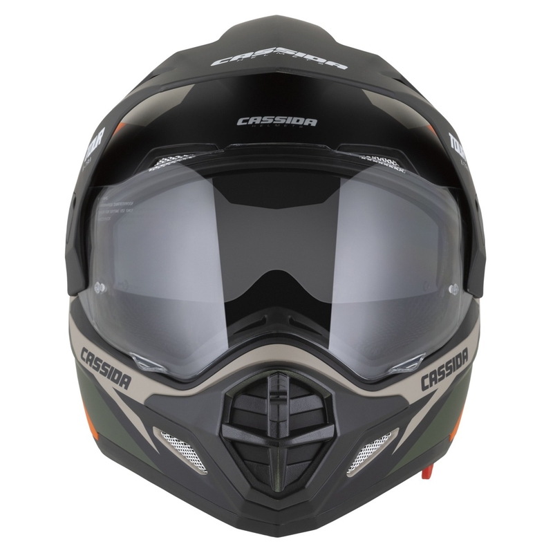 Casco enduro Cassida Tour 2.0 X-tra sabbia opaco-arancio-verde-nero