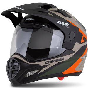 Casco enduro Cassida Tour 2.0 X-tra sabbia opaco-arancio-verde-nero