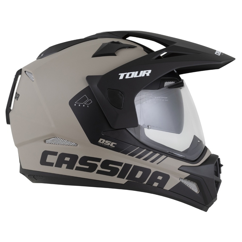 Casco enduro Cassida Tour 2.0 Dual sabbia-nero opaco