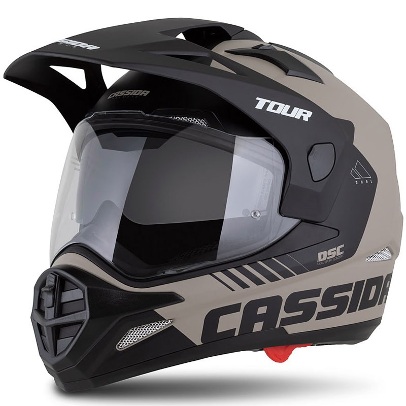 Casco enduro Cassida Tour 2.0 Dual sabbia-nero opaco