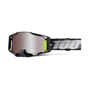 Occhiali motocross 100% ARMEGA Lightspeed con plexiglass HIPER argento