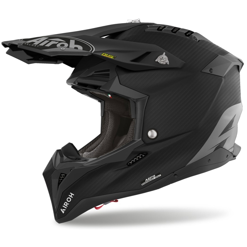 Casco da motocross Airoh Aviator 3.0 Carbon nero opaco
