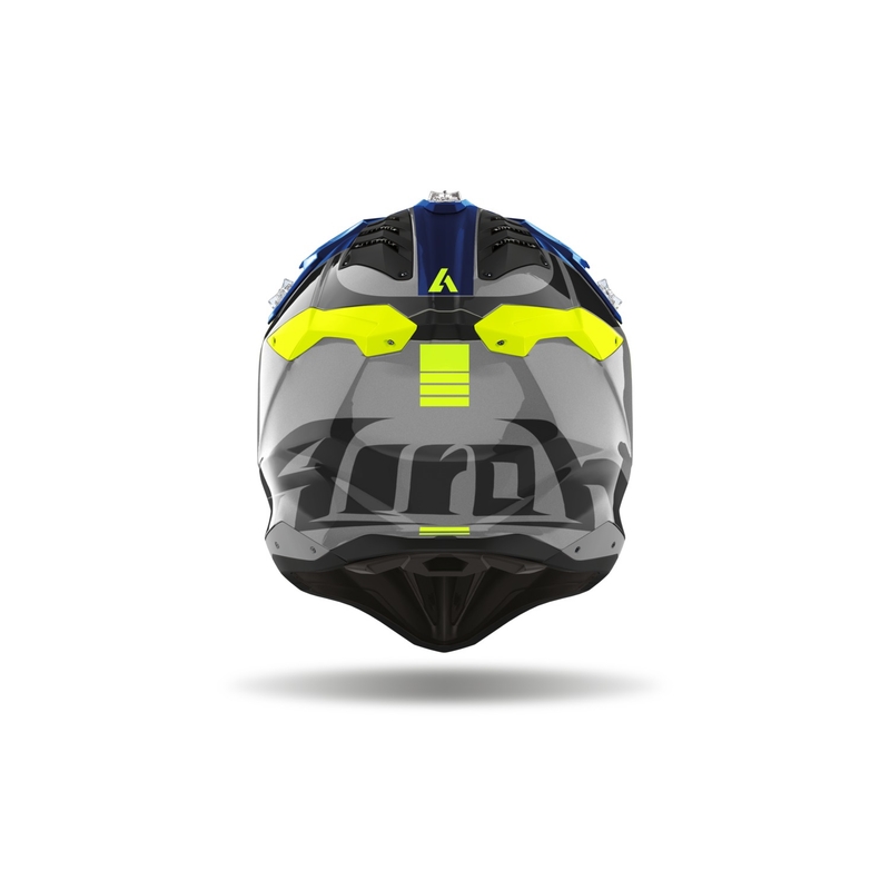 Casco motocross Airoh Aviator 3.0 Push blu