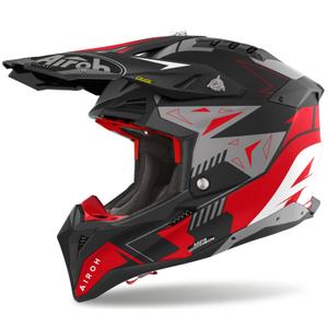 Casco motocross Airoh Aviator 3 Spin rosso opaco
