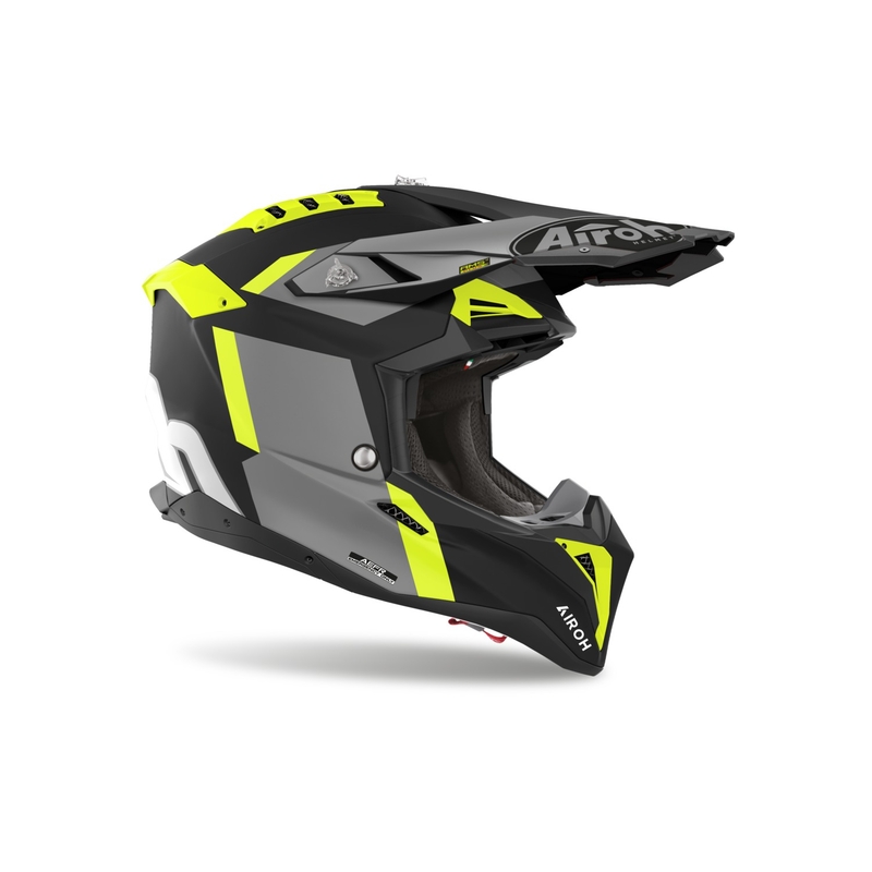 Casco motocross Airoh Aviator 3 Glory giallo opaco