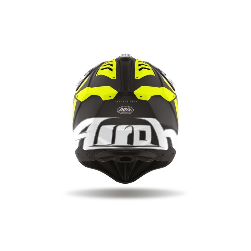 Casco motocross Airoh Aviator 3 Glory giallo opaco