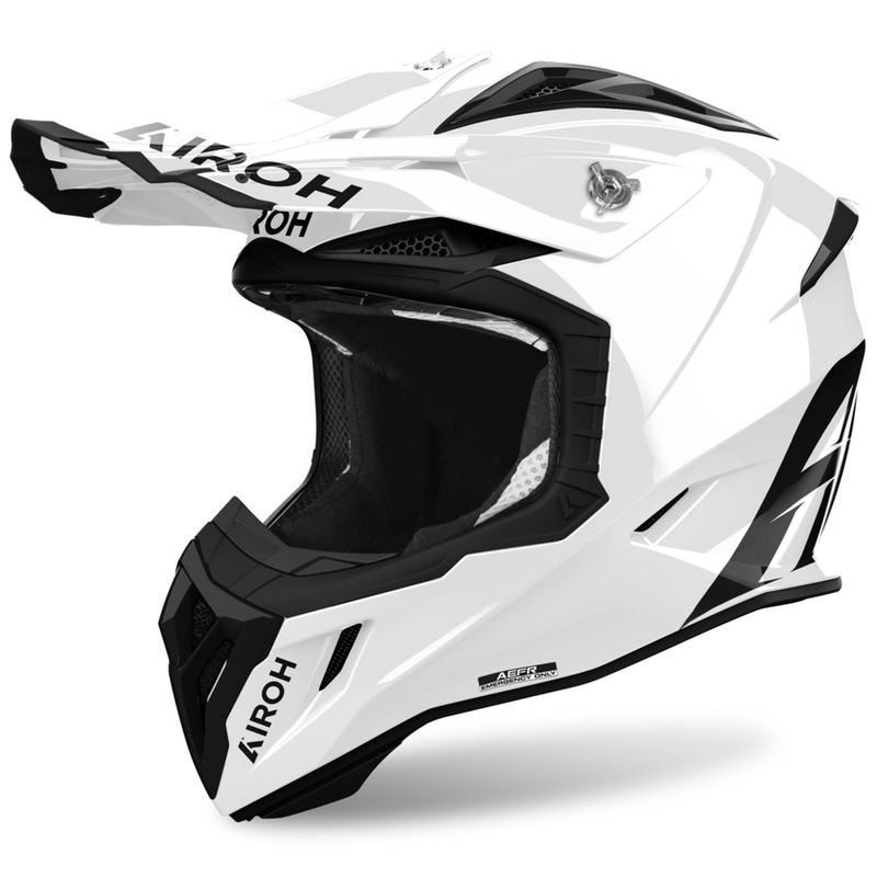 Casco motocross Airoh Aviator ACE 2 Colore bianco lucido