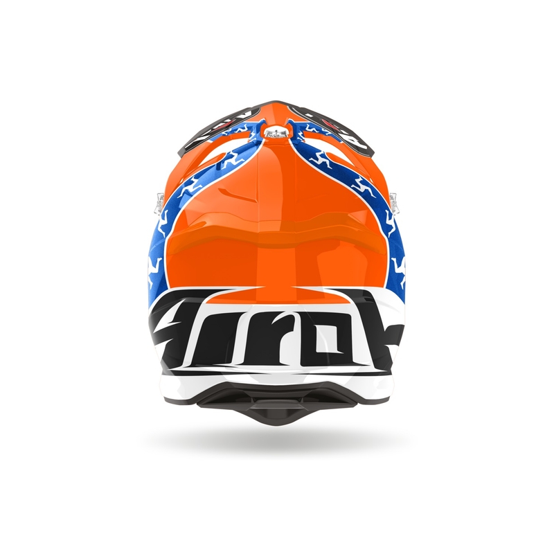 Casco da motocross Airoh Strycker Hazzard arancione in saldo Saldi