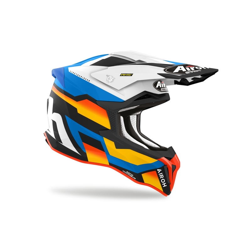 Casco motocross Airoh Strycker Glam blu opaco Saldi
