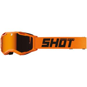 Occhiali motocross Shot Assault 2.0 Arancio pieno con plexiglass iridio