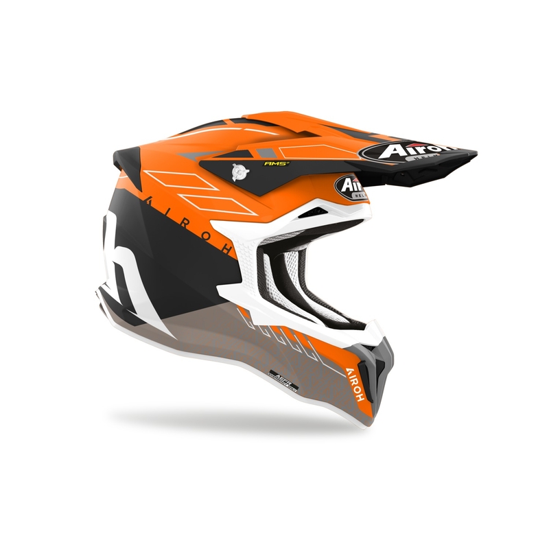 Casco motocross Airoh Strycker Skin arancione opaco Saldi
