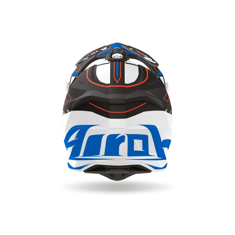 Casco motocross Airoh Strycker Skin blu opaco Saldi