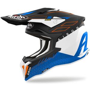 Casco motocross Airoh Strycker Skin blu opaco Saldi