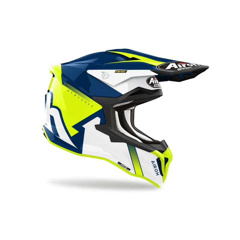 Casco motocross Airoh Strycker Blazer giallo Saldi