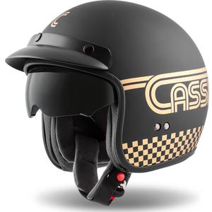 Casco moto aperto Cassida Oxygen Rondo nero e oro