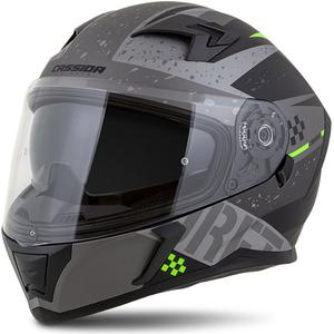 Casco moto integrale Cassida Integral 3.0 DRFT grigio-nero-verde opaco