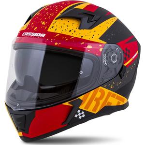 Casco moto integrale Cassida Integral 3.0 DRFT arancio-rosso fluo