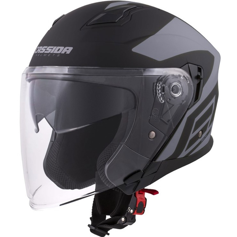 Casco moto Cassida Jet Tech Corso Open Nero e Grigio