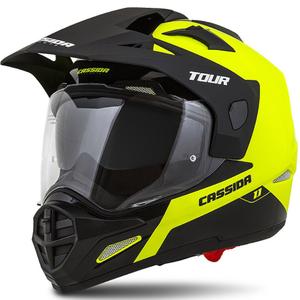 Casco da enduro Cassida Tour 1.1 Dual nero-giallo fluo