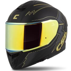 Casco moto Cassida Integral GT 2.1 Flash nero-oro-grigio