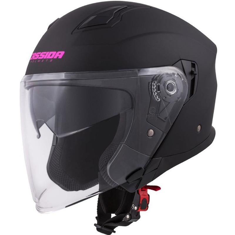 Casco moto Cassida Jet Tech Open Nero e Rosa