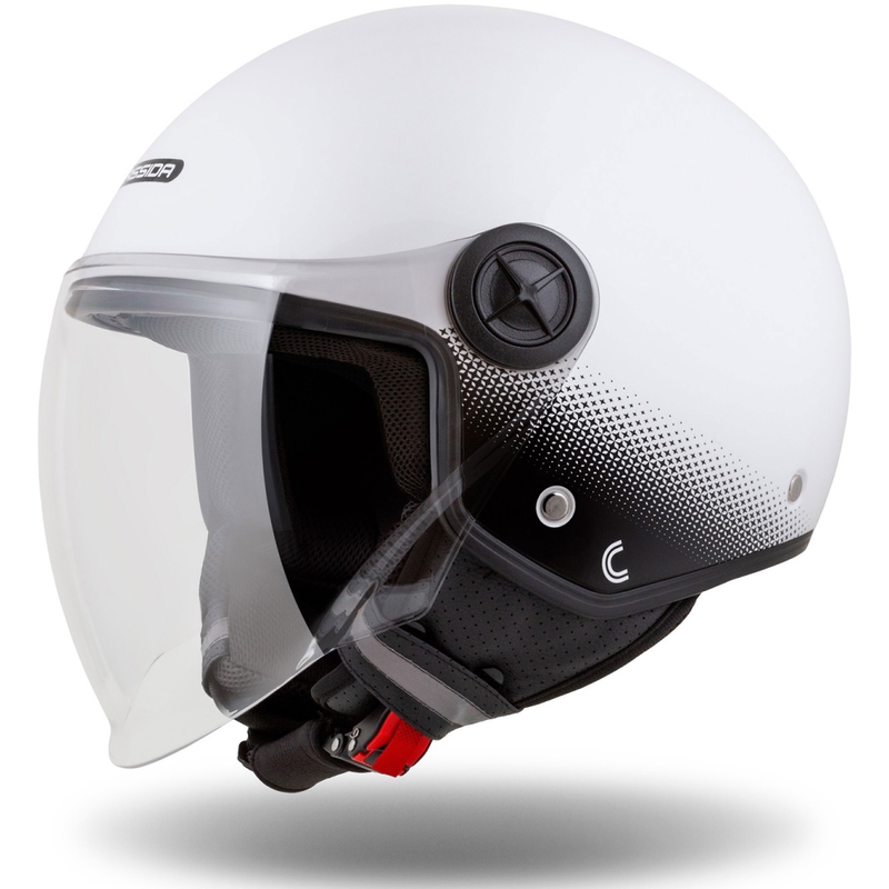 Casco moto aperto Cassida Handy bianco-nero