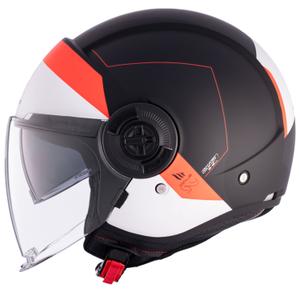 Casco moto aperto MT Viale SV S 68 Units A5 bianco-rosso-nero