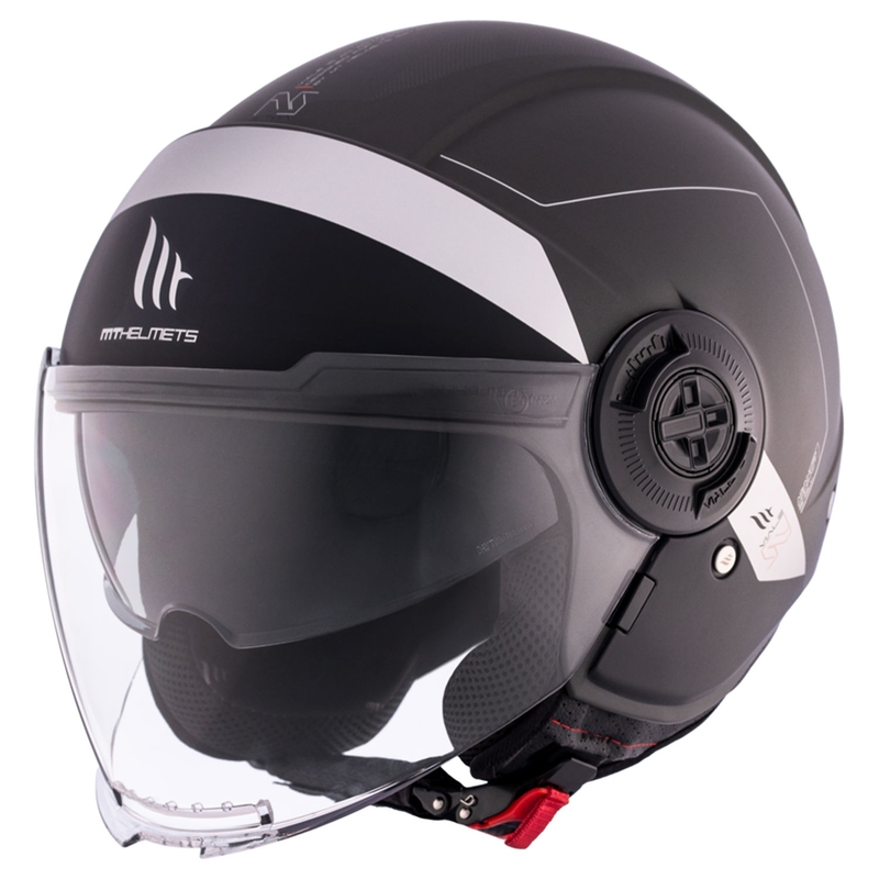 Casco moto aperto MT Viale SV S 68 Unit D2 nero-grigio Saldi