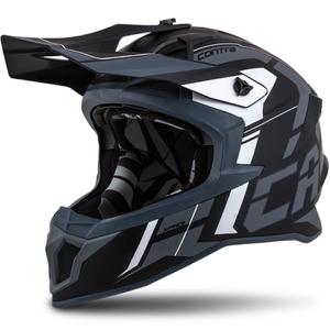 Casco motocross Cassida Cross Pro II Contra nero-grigio-bianco