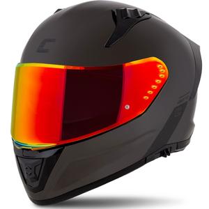 Casco moto integrale Cassida Aero Super Mono nero cromo-nero