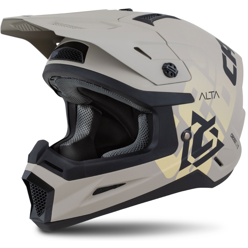 Casco da motocross Cassida Cross Cup 2 Alta grigio sabbia opaco