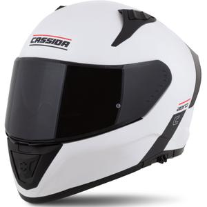 Casco moto integrale Cassida Aero bianco-nero opaco