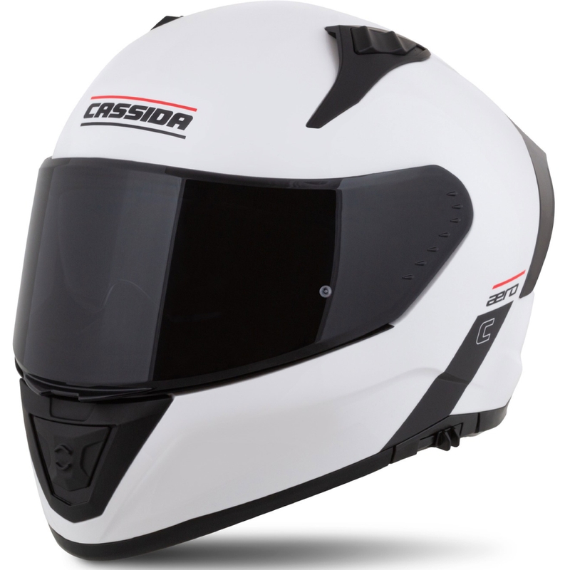 Casco moto integrale Cassida Aero bianco-nero opaco