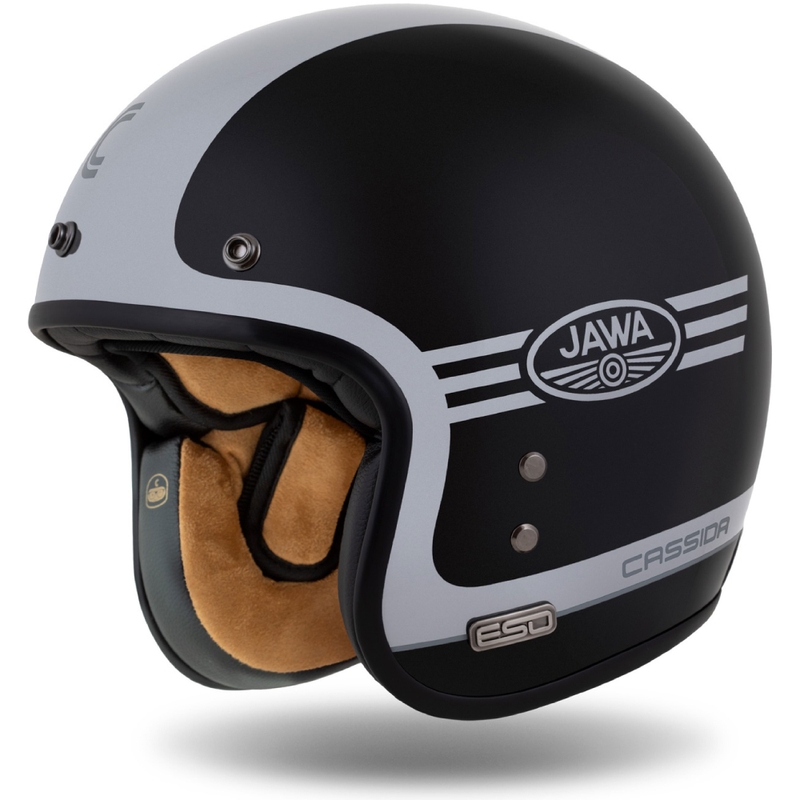 Casco aperto Cassida Eso Jawa Panel Nero Perla-Antracite-Argento